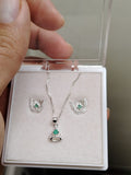 Collar Dije Aretes en Plata ley 925