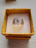 Anillo San Benito para Hombre en Plata con Baño de Oro.