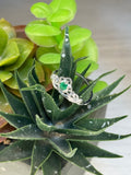 Anillo Corona Imperial de Esmeralda Natural y Plata Ley 925