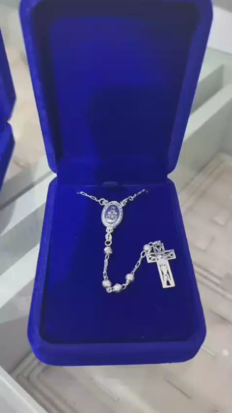Set de Camándula y Pulsera en Plata Ley 925 – Elegancia y Protección Divina